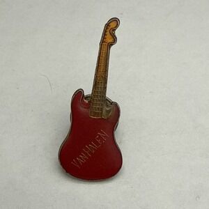 VAN‎ HALEN Pin Red Enamel Guitar Shape Prism Vintage 1980'S